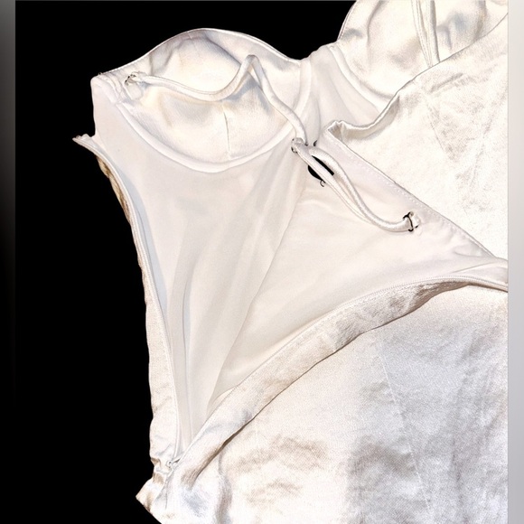 ZARA SATIN EFFECTS BUSTIER BODYSUIT - Picture 3 of 6